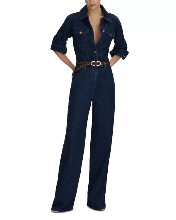 Reiss Frank Relaxeed Denim Jumpsuit - Image 5