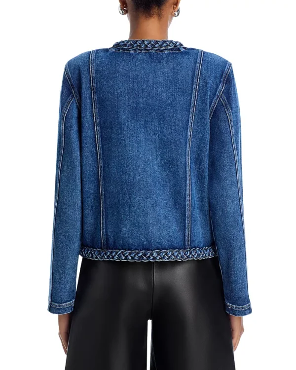 Aqua Braided Denim Jacket (Bloomingdale's Exclusive) - Image 3