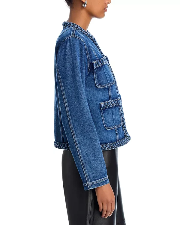 Aqua Braided Denim Jacket (Bloomingdale's Exclusive) - Image 2