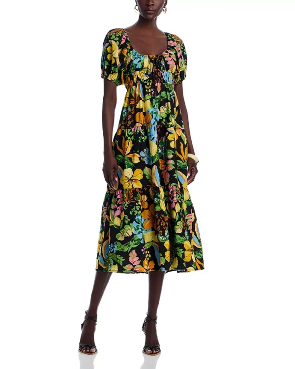 AQUA Floral Midi Dress - Bloomingdale's Exclusive