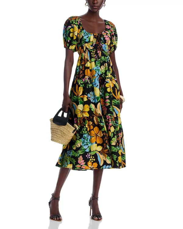 AQUA Floral Midi Dress - Bloomingdale's Exclusive - Image 4