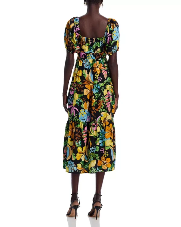 AQUA Floral Midi Dress - Bloomingdale's Exclusive - Image 3