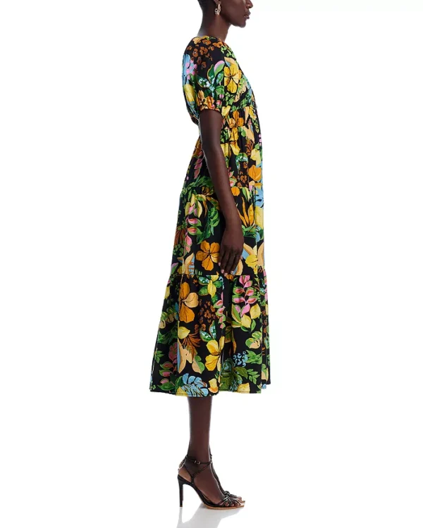 AQUA Floral Midi Dress - Bloomingdale's Exclusive - Image 2